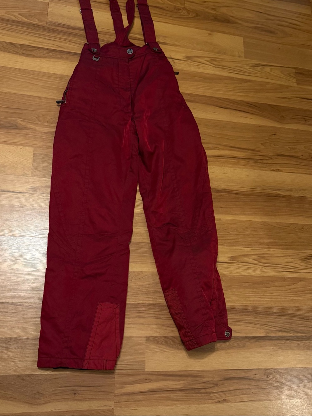 Vintage Spyder Ski Pants Womens 12 Red Thinsulate Bib Suspenders Snow